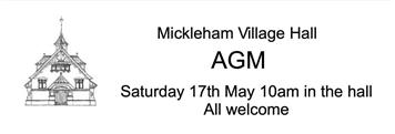 17th May - Mickleham Village Hall AGM